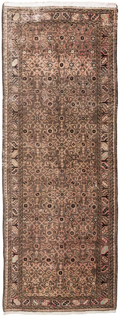 4' x 10' 7 Hand Knotted Ultra Vintage Persian Wool Runner Rug
