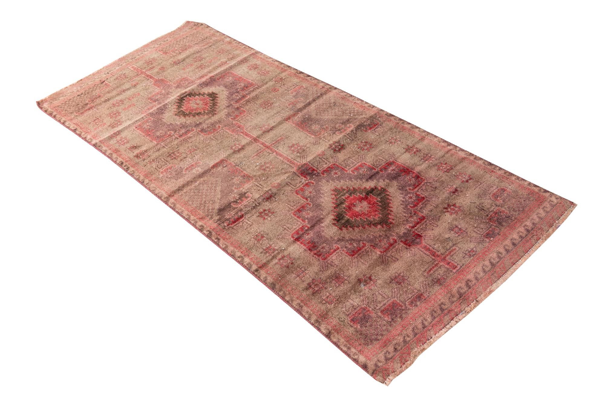2' 8 x 6' 1 Hand Knotted Ultra Vintage Persian Wool Runner Rug
