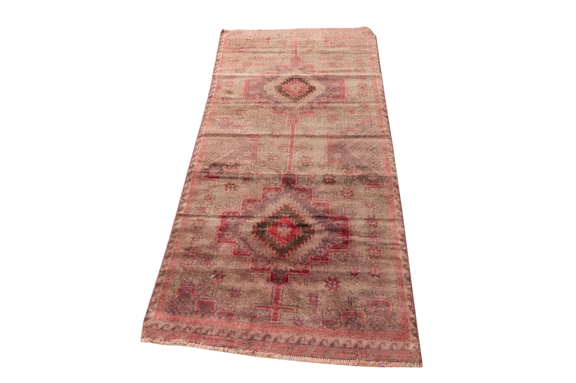 2' 8 x 6' 1 Hand Knotted Ultra Vintage Persian Wool Runner Rug