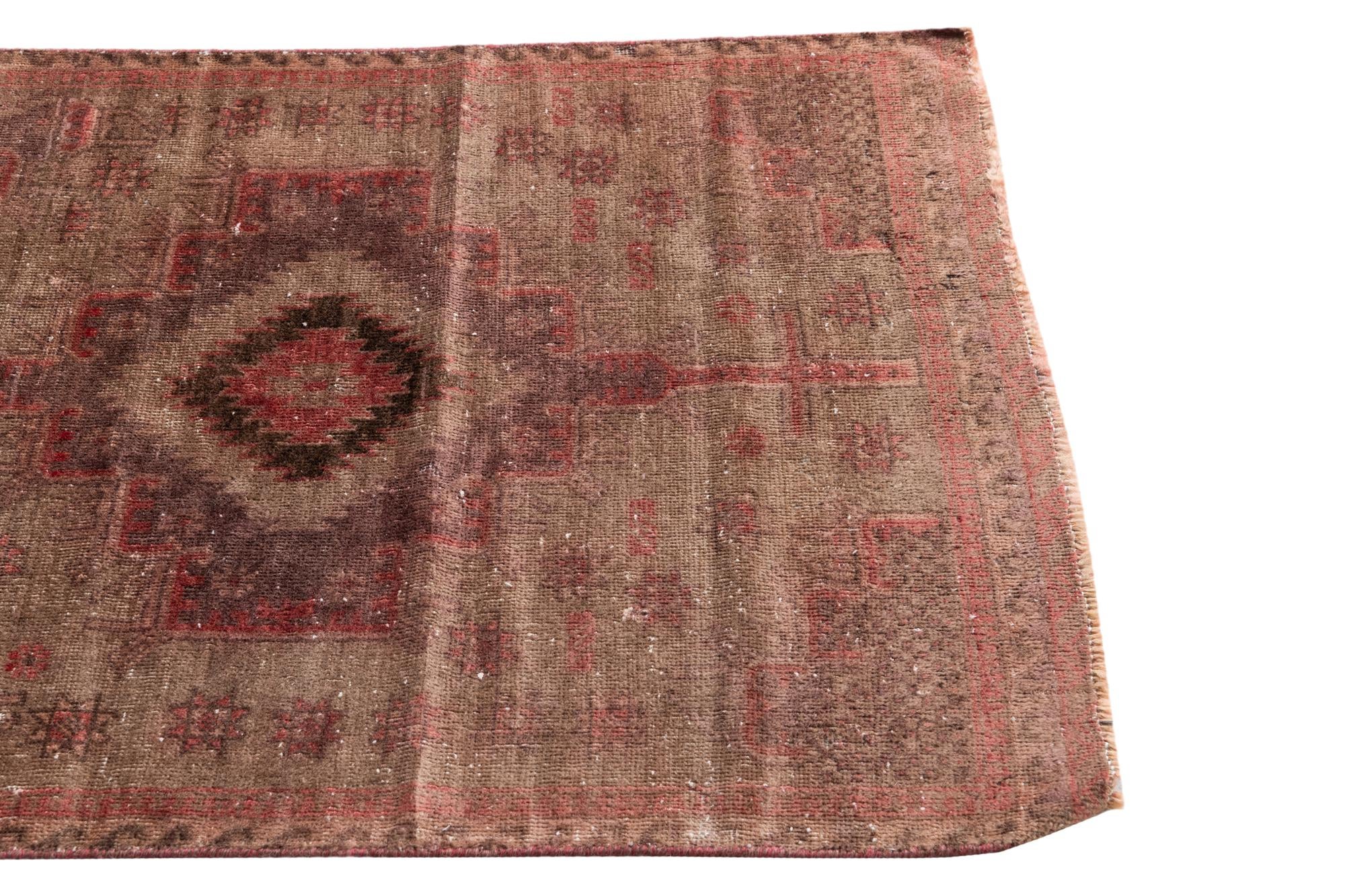2' 8 x 6' 1 Hand Knotted Ultra Vintage Persian Wool Runner Rug