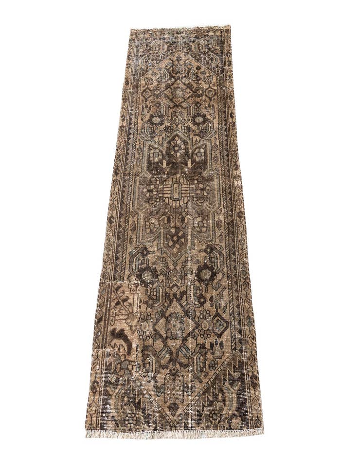 Detail image of 2' 7 x 5' 6  Hand Knotted Ultra Vintage Persian Wool Runner Rug