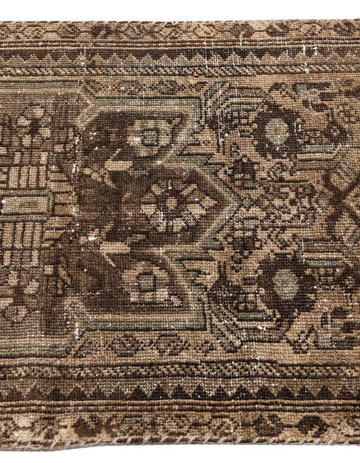 Detail image of 2' 7 x 5' 6  Hand Knotted Ultra Vintage Persian Wool Runner Rug