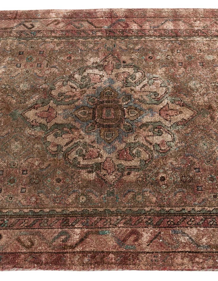 Detail image of 3' 10 x 8' 2  Hand Knotted Ultra Vintage Persian Wool Runner Rug