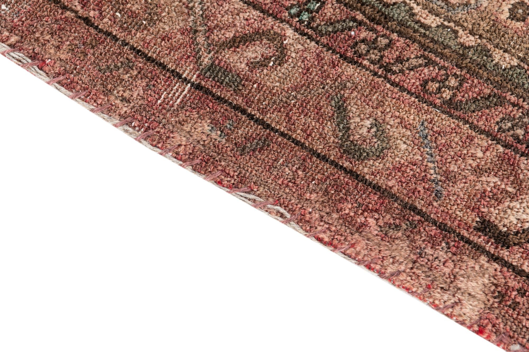3' 10 x 8' 2 Hand Knotted Ultra Vintage Persian Wool Runner Rug