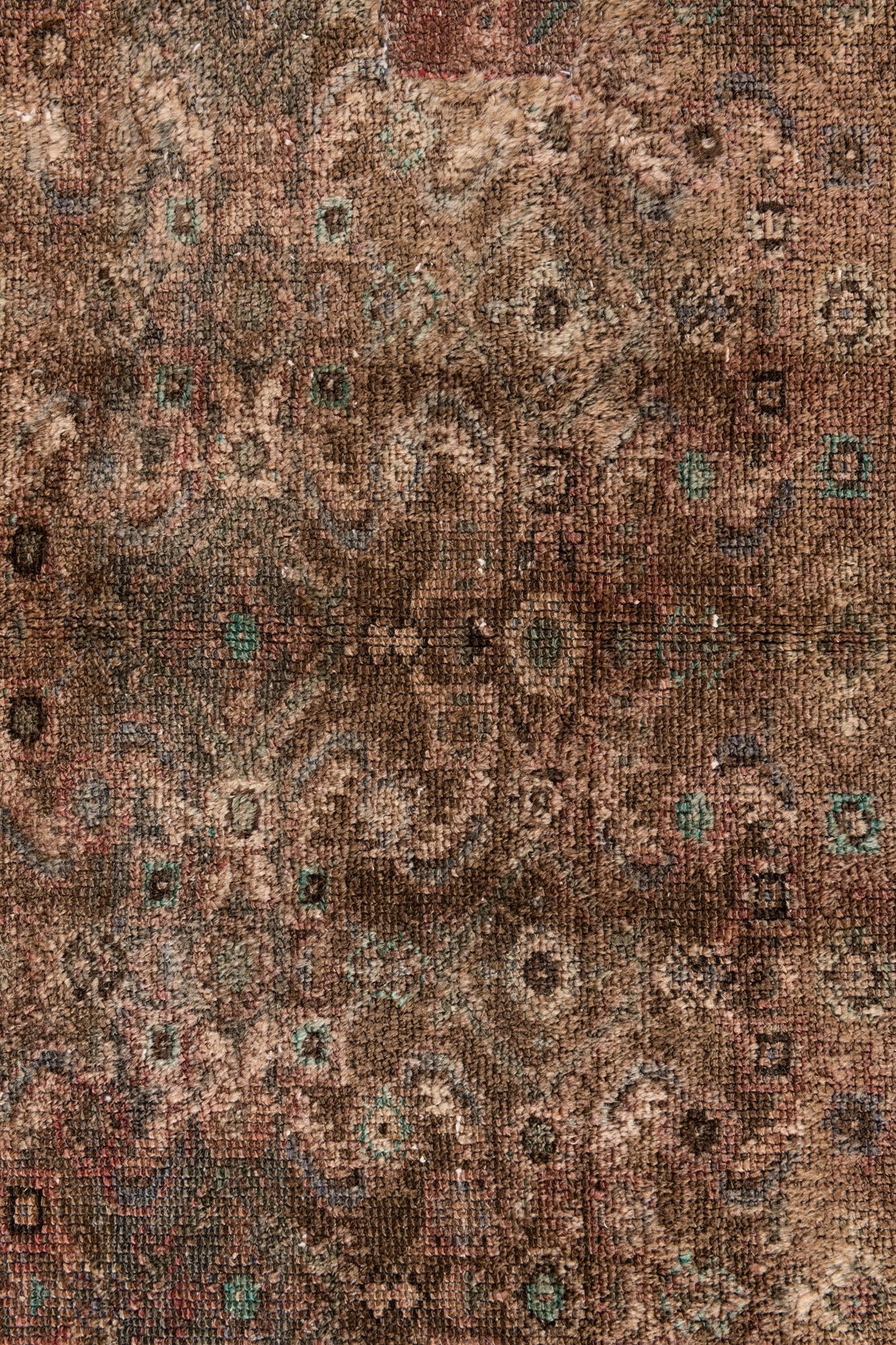 3' 10 x 8' 2 Hand Knotted Ultra Vintage Persian Wool Runner Rug