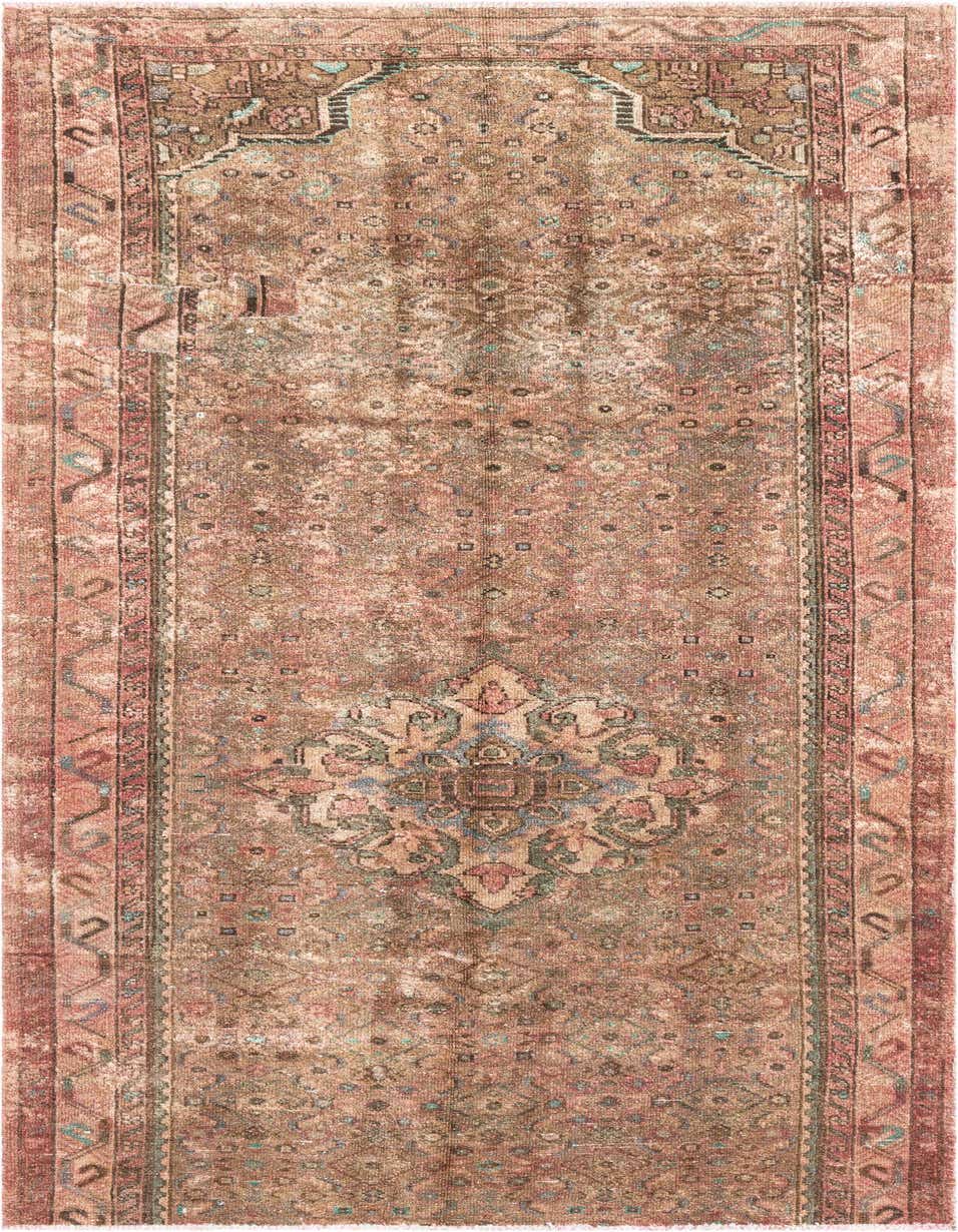 Primary image 3' 10 x 8' 2  Hand Knotted Ultra Vintage Persian Wool Runner Rug