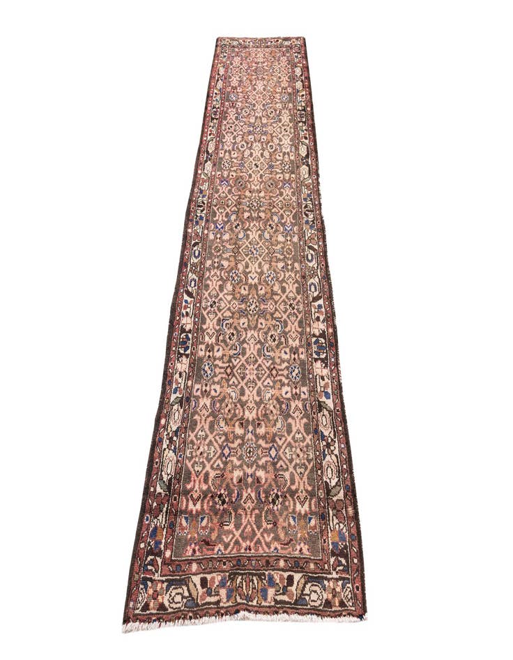 Detail image of 2' 10 x 9' 8  Hand Knotted Ultra Vintage Persian Wool Runner Rug