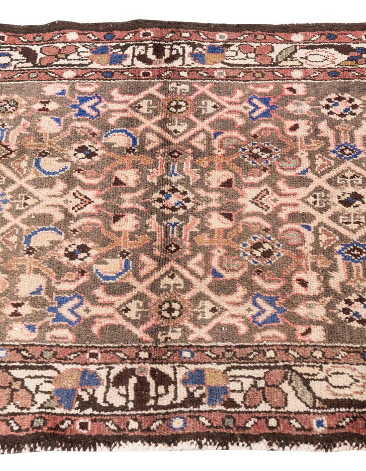 Detail image of 2' 10 x 9' 8  Hand Knotted Ultra Vintage Persian Wool Runner Rug