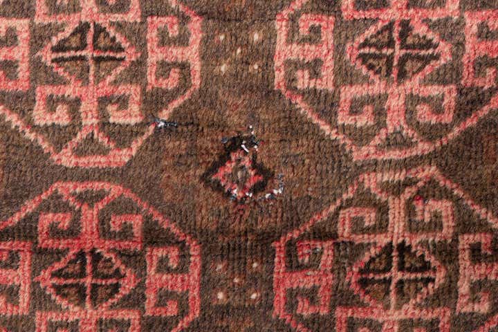 2' 4 x 5' 6 Hand Knotted Ultra Vintage Persian Wool Runner Rug