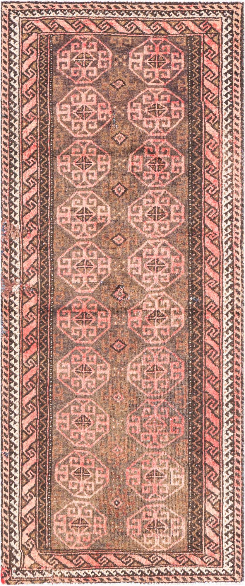 2' 4 x 5' 6 Hand Knotted Ultra Vintage Persian Wool Runner Rug