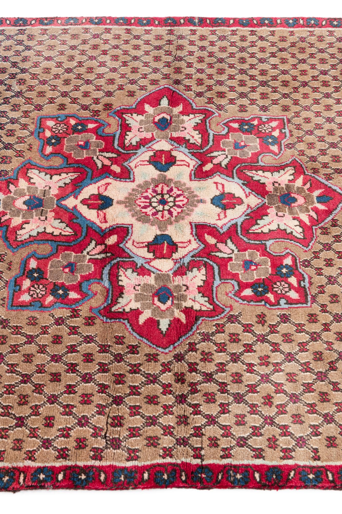 4' x 9' Hand Knotted Ultra Vintage Persian Wool Runner Rug