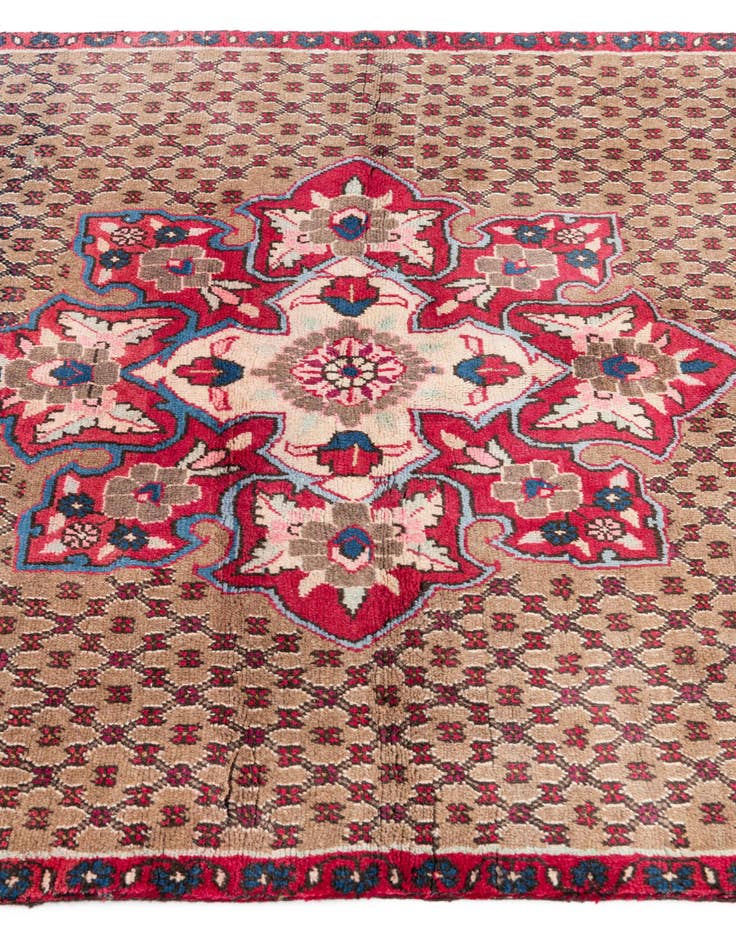 Detail image of 4' x 9'  Hand Knotted Ultra Vintage Persian Wool Runner Rug