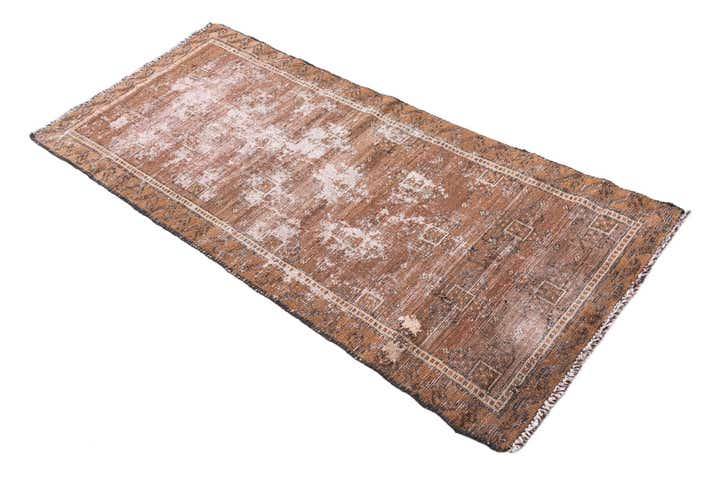 2' 4 x 5' 3 Hand Knotted Ultra Vintage Persian Wool Runner Rug