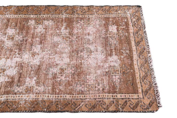 2' 4 x 5' 3 Hand Knotted Ultra Vintage Persian Wool Runner Rug