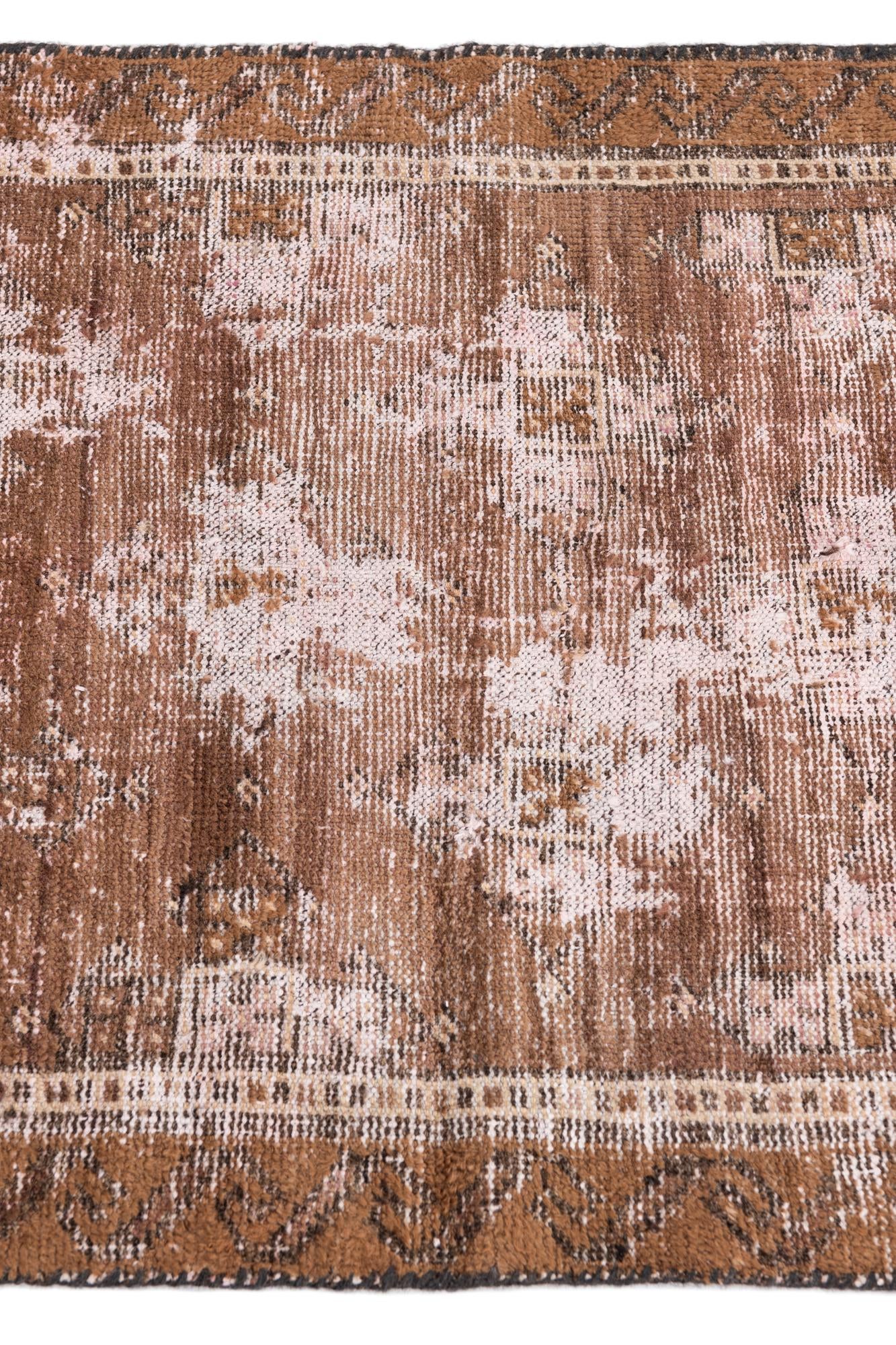2' 4 x 5' 3 Hand Knotted Ultra Vintage Persian Wool Runner Rug