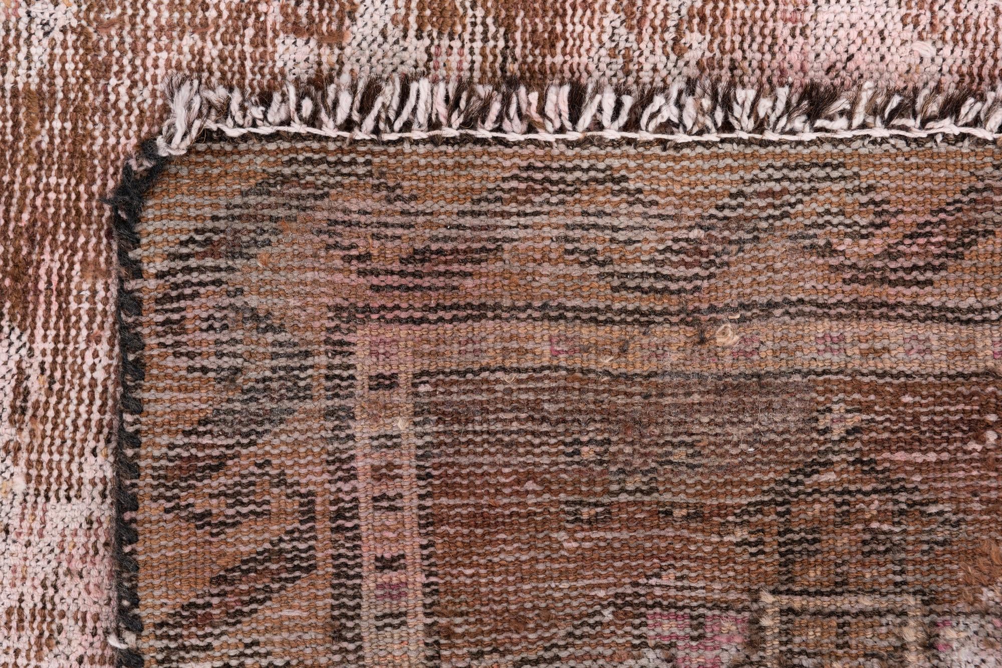 2' 4 x 5' 3 Hand Knotted Ultra Vintage Persian Wool Runner Rug