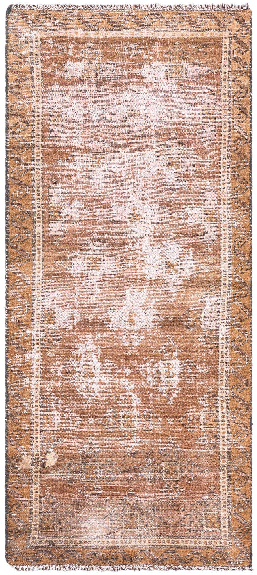 2' 4 x 5' 3 Hand Knotted Ultra Vintage Persian Wool Runner Rug