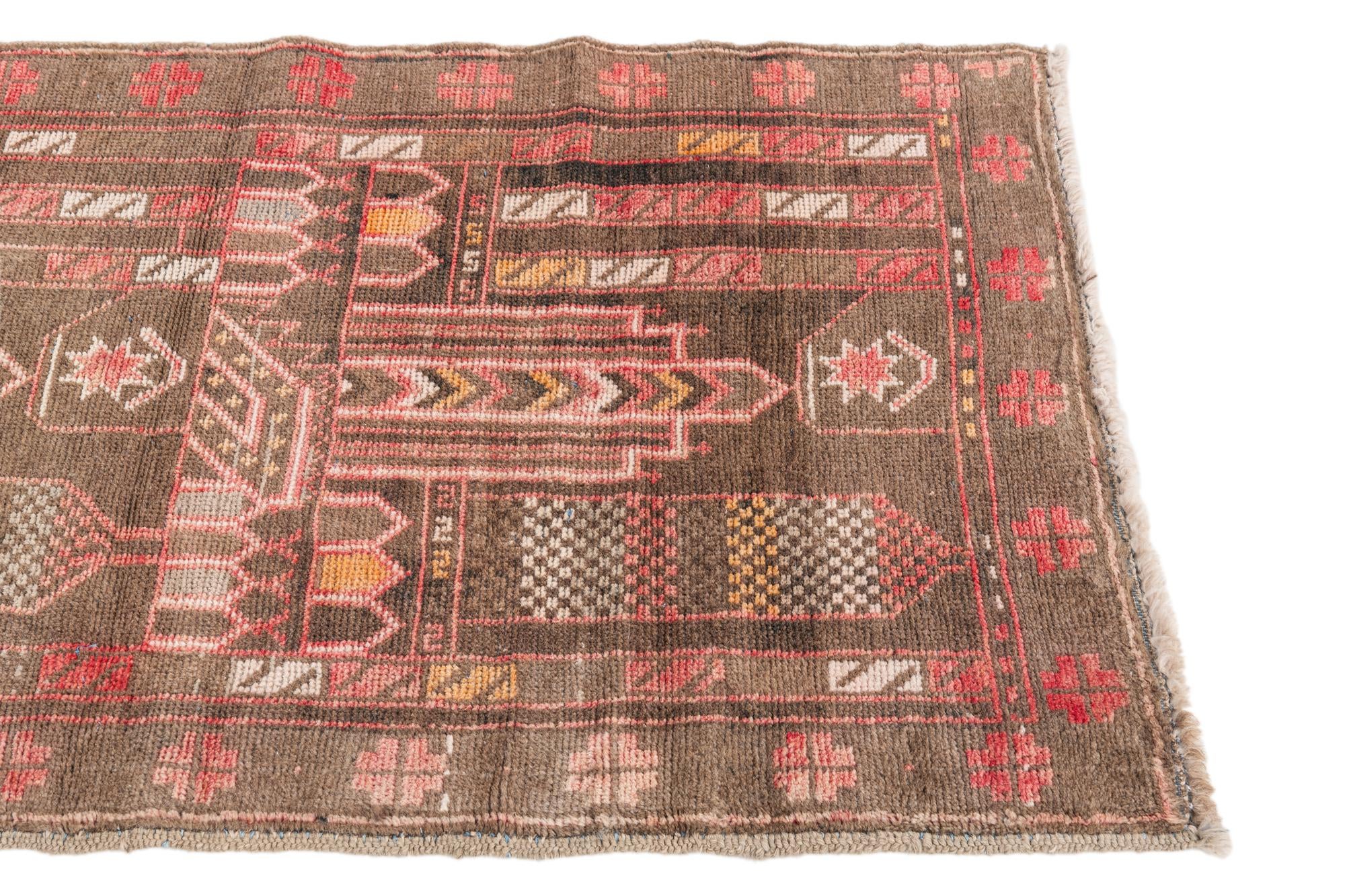 2' 3 x 4' 5 Hand Knotted Ultra Vintage Persian Wool Runner Rug