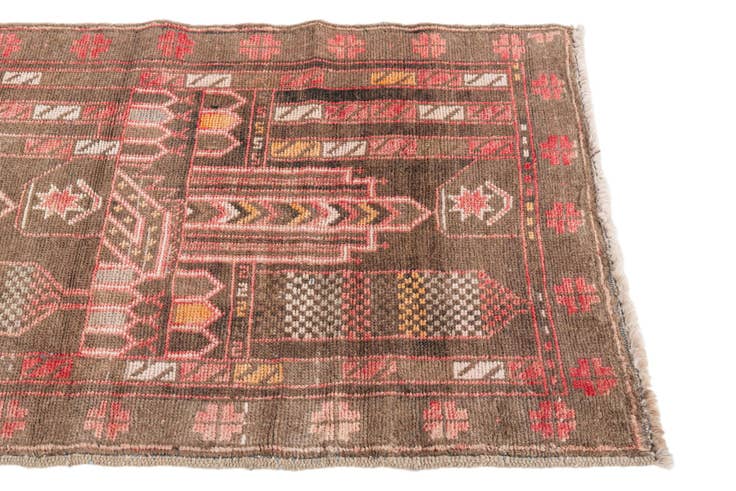Detail image of 2' 3 x 4' 5 Hand Knotted Ultra Vintage Persian Wool Runner Rug