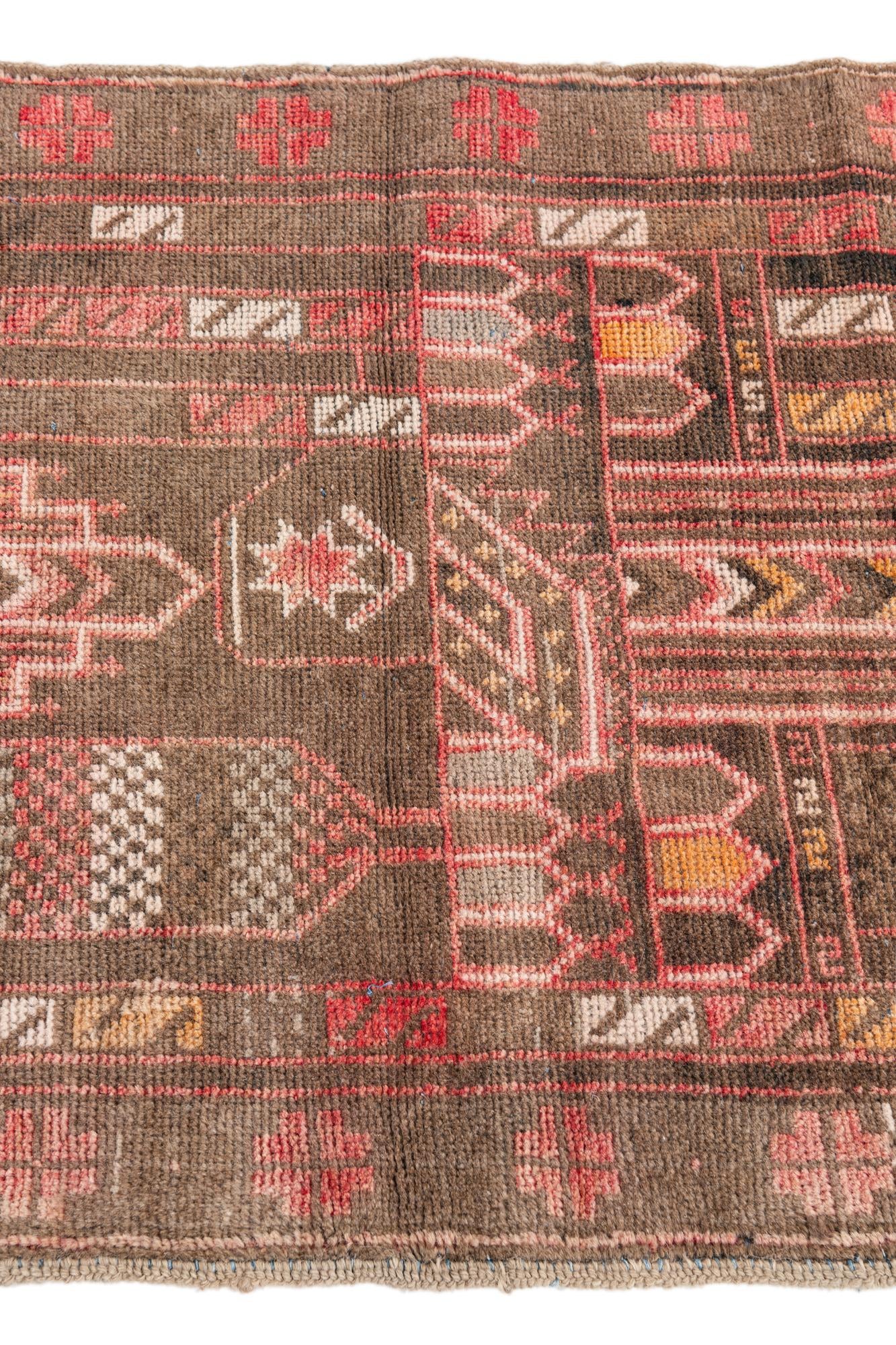 2' 3 x 4' 5 Hand Knotted Ultra Vintage Persian Wool Runner Rug