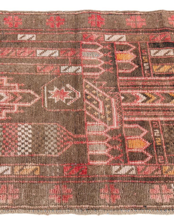 Detail image of 2' 3 x 4' 5  Hand Knotted Ultra Vintage Persian Wool Runner Rug
