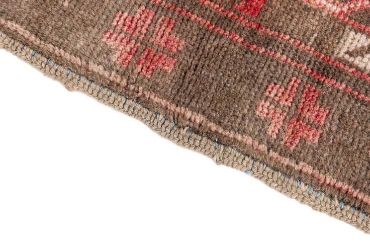 Detail image of 2' 3 x 4' 5 Hand Knotted Ultra Vintage Persian Wool Runner Rug