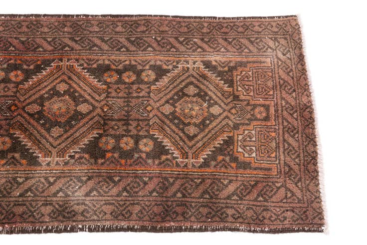 Detail image of 2' x 6' 6 Hand Knotted Ultra Vintage Persian Wool Runner Rug