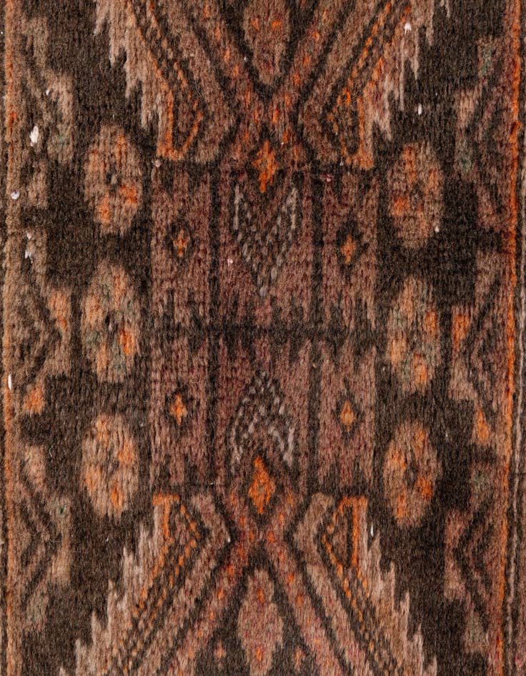 Detail image of 2' x 6' 6  Hand Knotted Ultra Vintage Persian Wool Runner Rug
