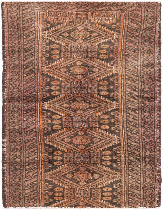 Primary image 2' x 6' 6  Hand Knotted Ultra Vintage Persian Wool Runner Rug