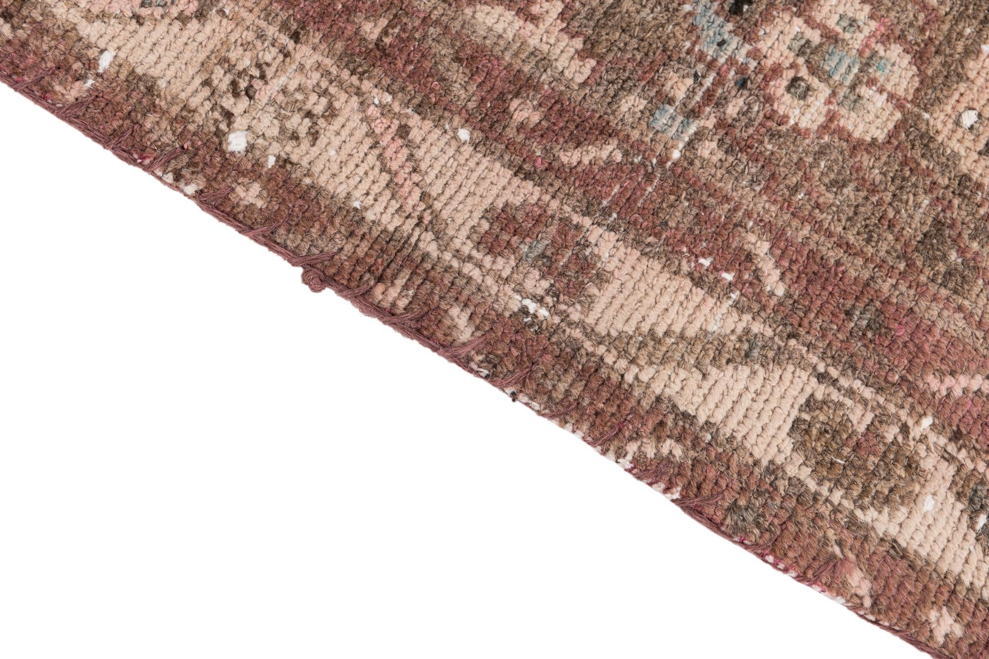 3' 5 x 9' 9 Hand Knotted Ultra Vintage Persian Wool Runner Rug