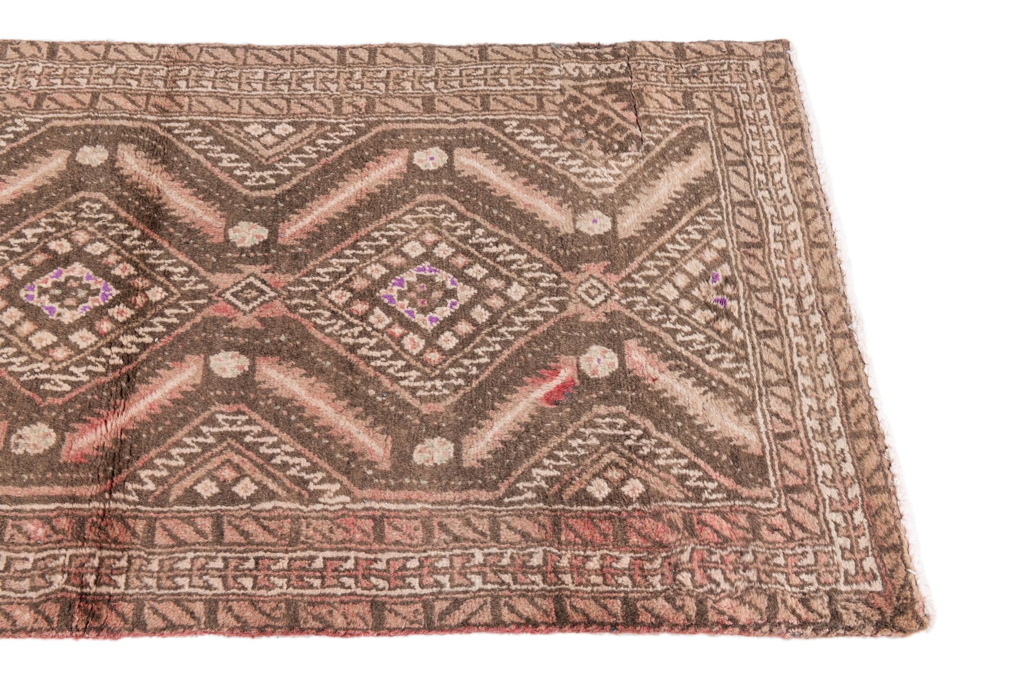 2' 6 x 5' 1 Hand Knotted Ultra Vintage Persian Wool Runner Rug