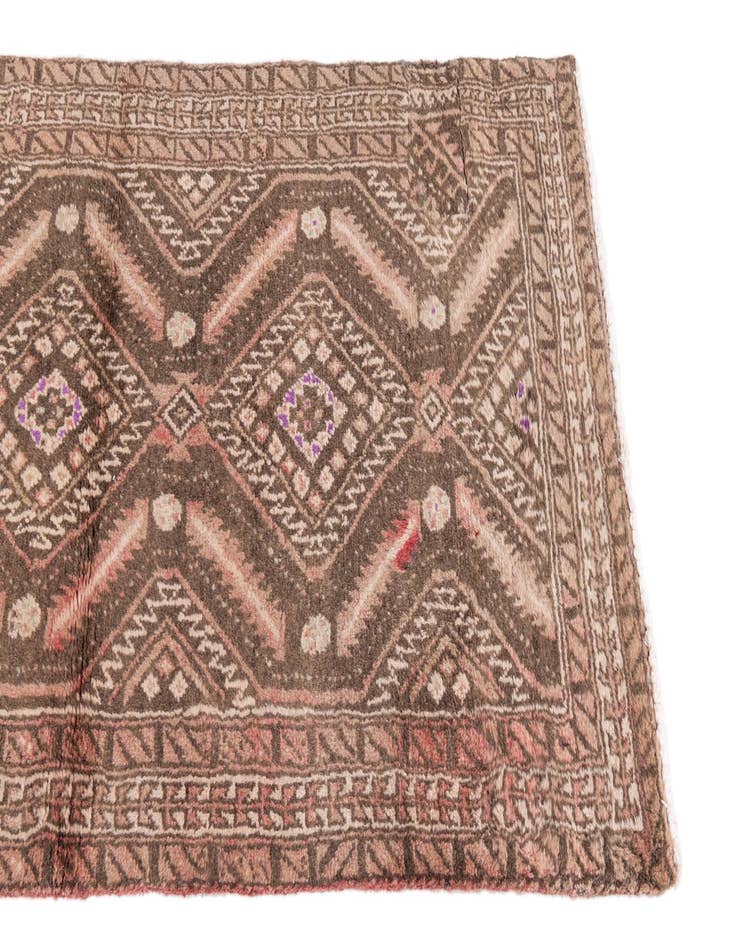 Detail image of 2' 6 x 5' 1  Hand Knotted Ultra Vintage Persian Wool Runner Rug