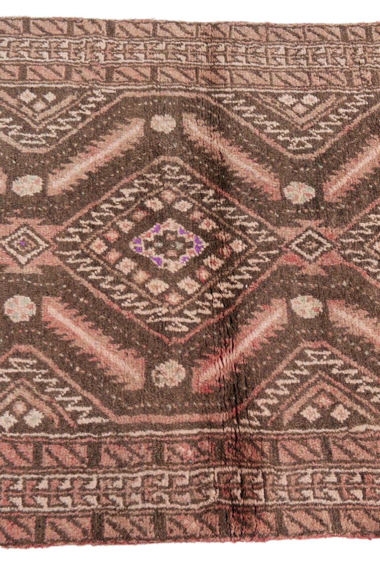 2' 6 x 5' 1 Hand Knotted Ultra Vintage Persian Wool Runner Rug