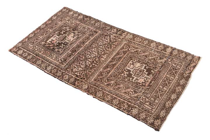 1' 10 x 3' 8 Hand Knotted Ultra Vintage Persian Wool Runner Rug