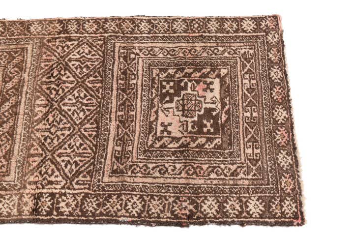 1' 10 x 3' 8 Hand Knotted Ultra Vintage Persian Wool Runner Rug