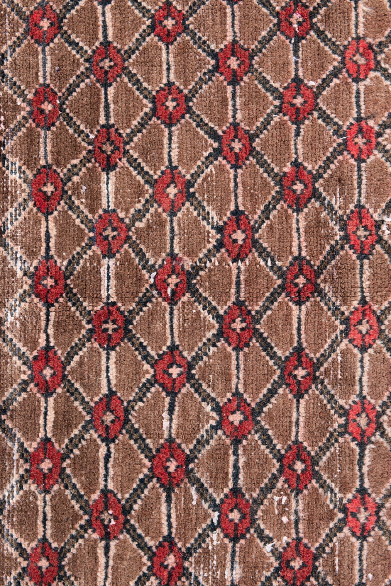 4' 4 x 8' 8 Hand Knotted Ultra Vintage Persian Wool Runner Rug