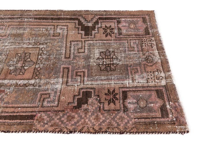 Detail image of 3' 2 x 6' 2 Hand Knotted Ultra Vintage Persian Wool Runner Rug