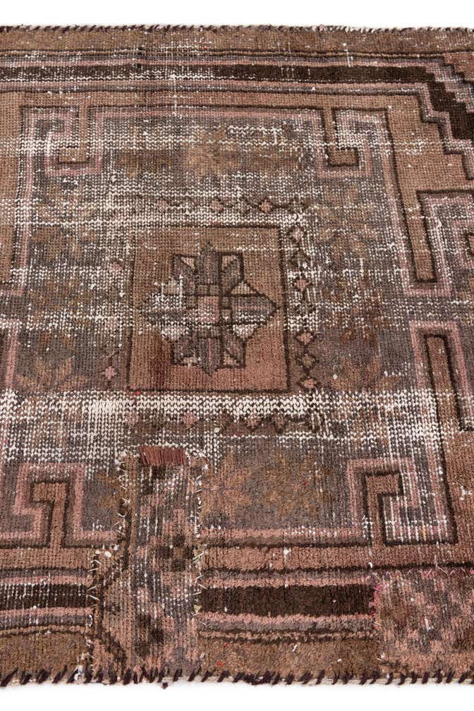 3' 2 x 6' 2 Hand Knotted Ultra Vintage Persian Wool Runner Rug