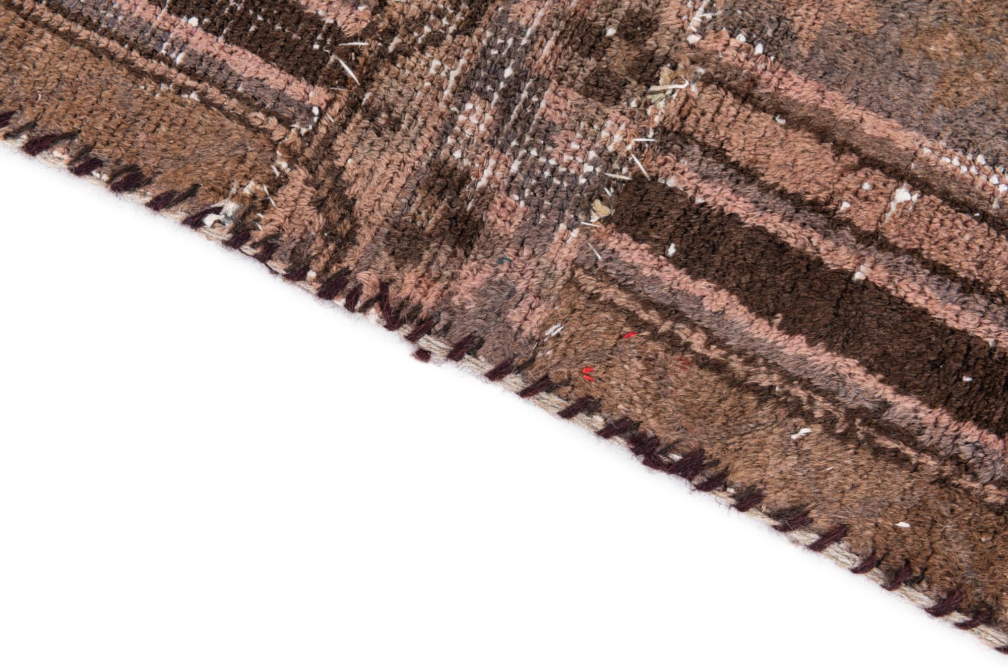 3' 2 x 6' 2 Hand Knotted Ultra Vintage Persian Wool Runner Rug