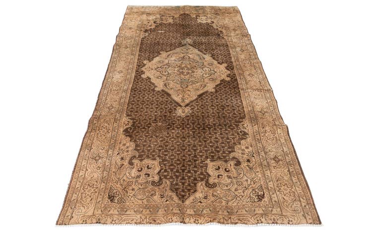 Detail image of 5' 1 x 10' 4 Hand Knotted Ultra Vintage Persian Wool Runner Rug