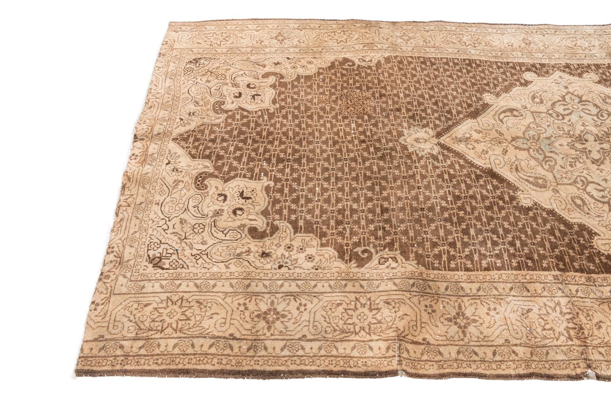 5' 1 x 10' 4 Hand Knotted Ultra Vintage Persian Wool Runner Rug