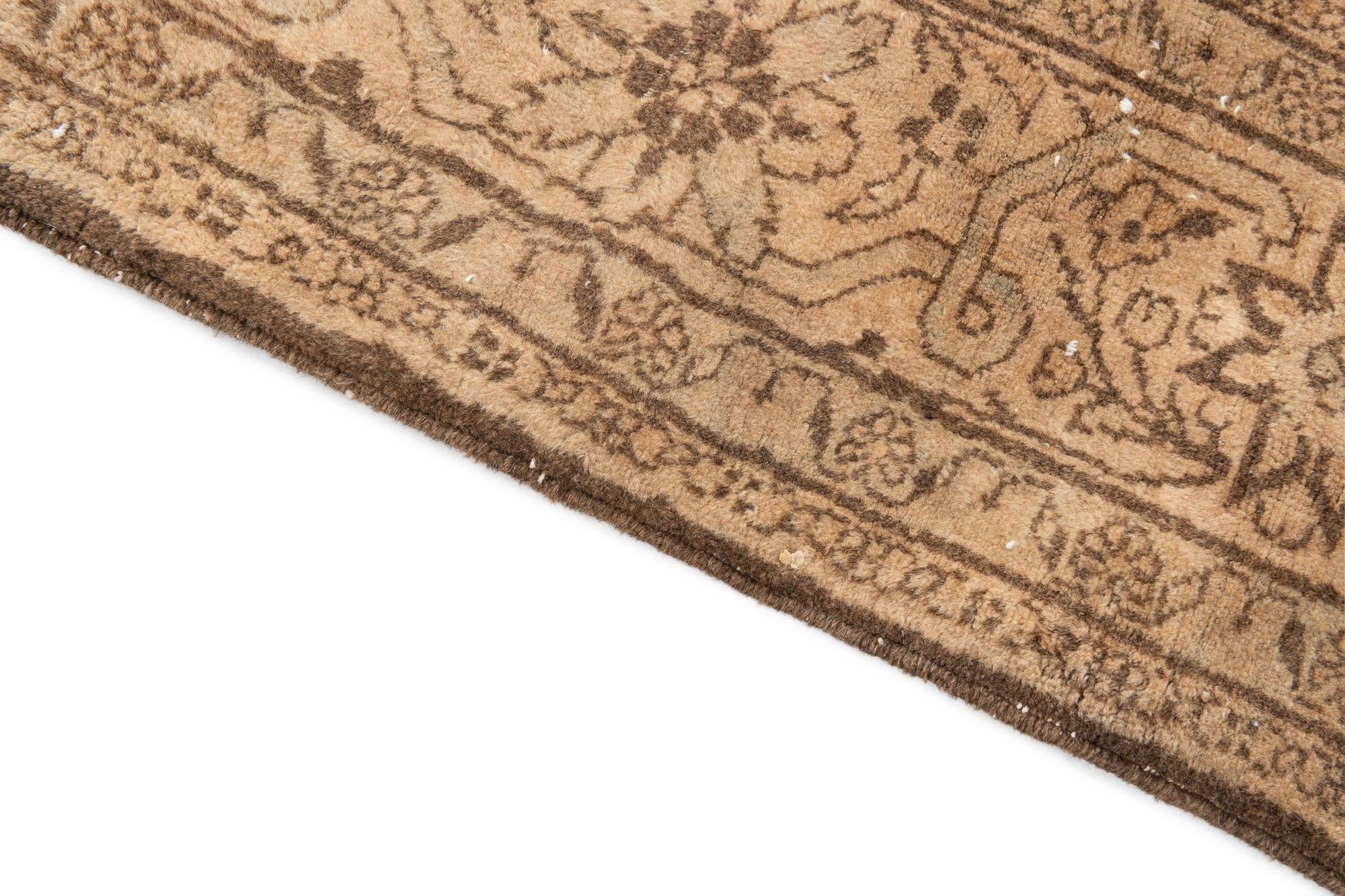 5' 1 x 10' 4 Hand Knotted Ultra Vintage Persian Wool Runner Rug