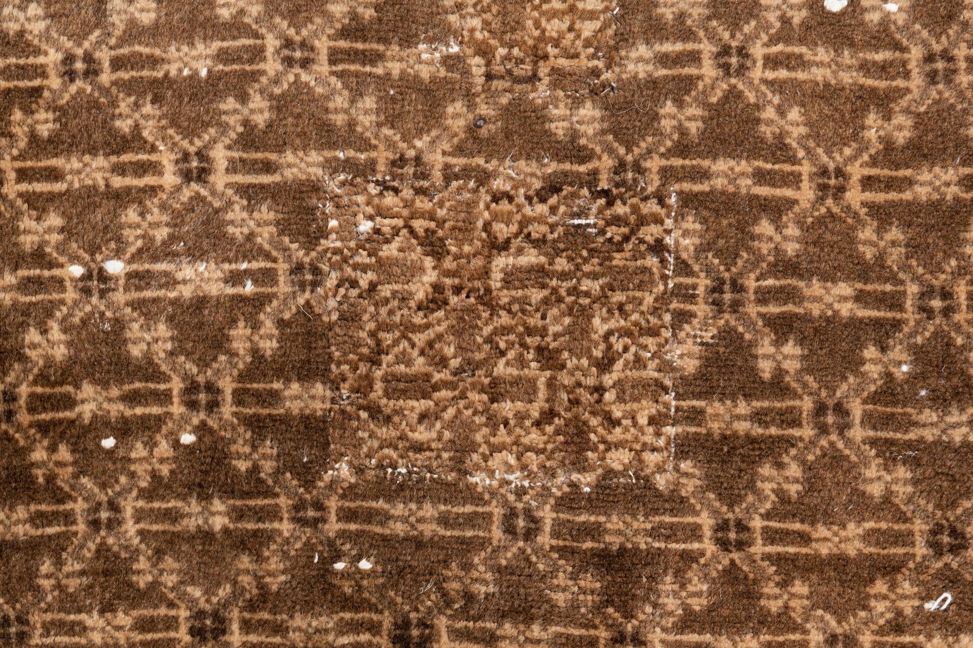 5' 1 x 10' 4 Hand Knotted Ultra Vintage Persian Wool Runner Rug