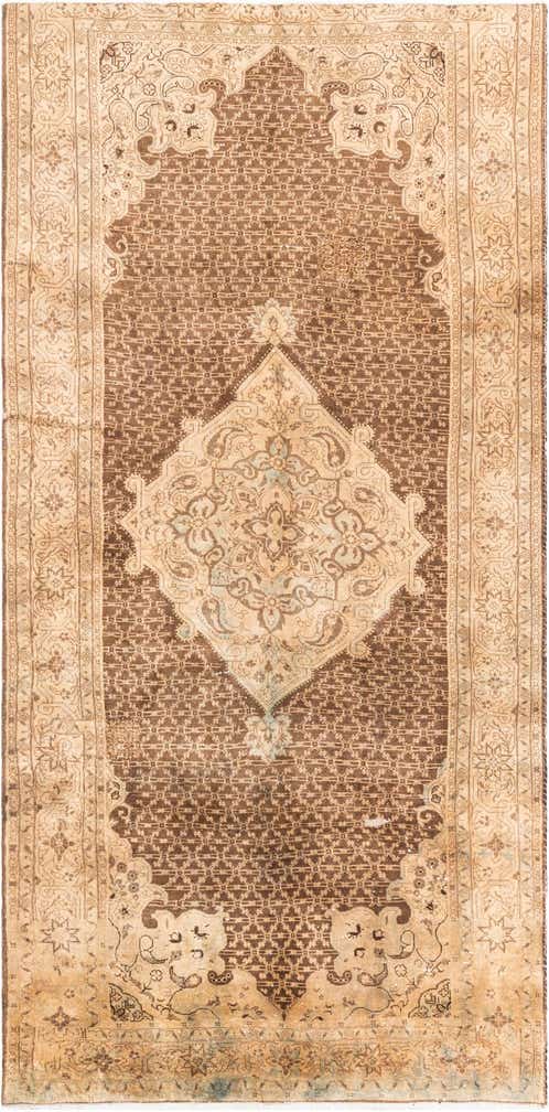 5' 1 x 10' 4 Hand Knotted Ultra Vintage Persian Wool Runner Rug
