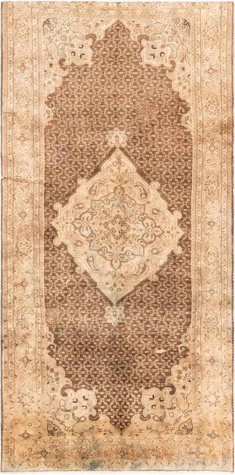 Detail image of 5' 1 x 10' 4 Hand Knotted Ultra Vintage Persian Wool Runner Rug