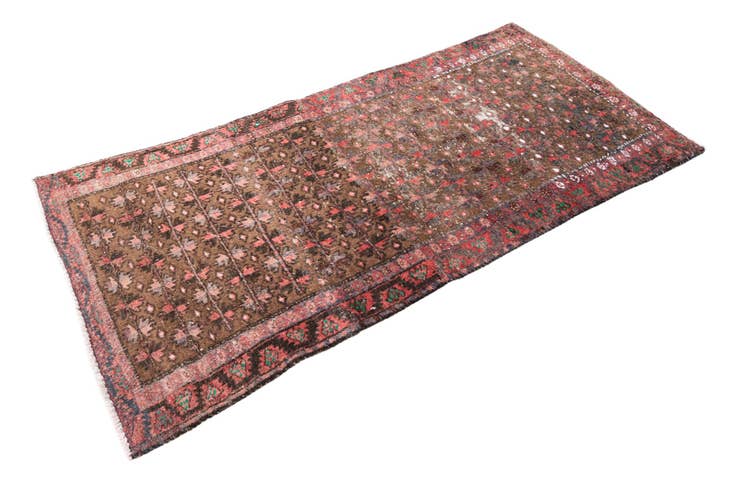 Detail image of 2' 8 x 5' 8 Hand Knotted Ultra Vintage Persian Wool Runner Rug