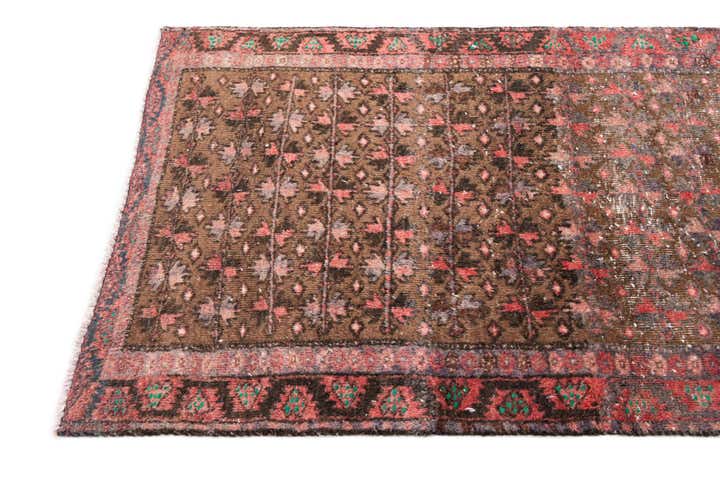 2' 8 x 5' 8 Hand Knotted Ultra Vintage Persian Wool Runner Rug