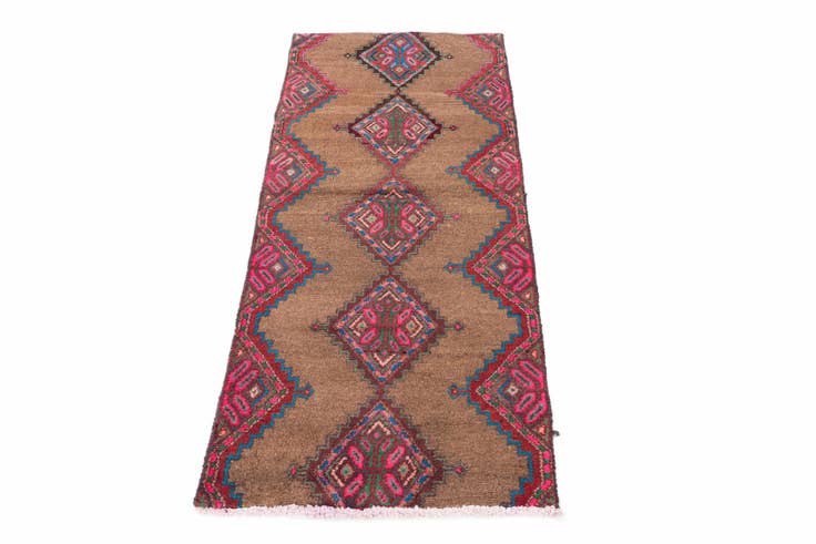 Detail image of 2' 3 x 5' 4 Hand Knotted Ultra Vintage Persian Wool Runner Rug