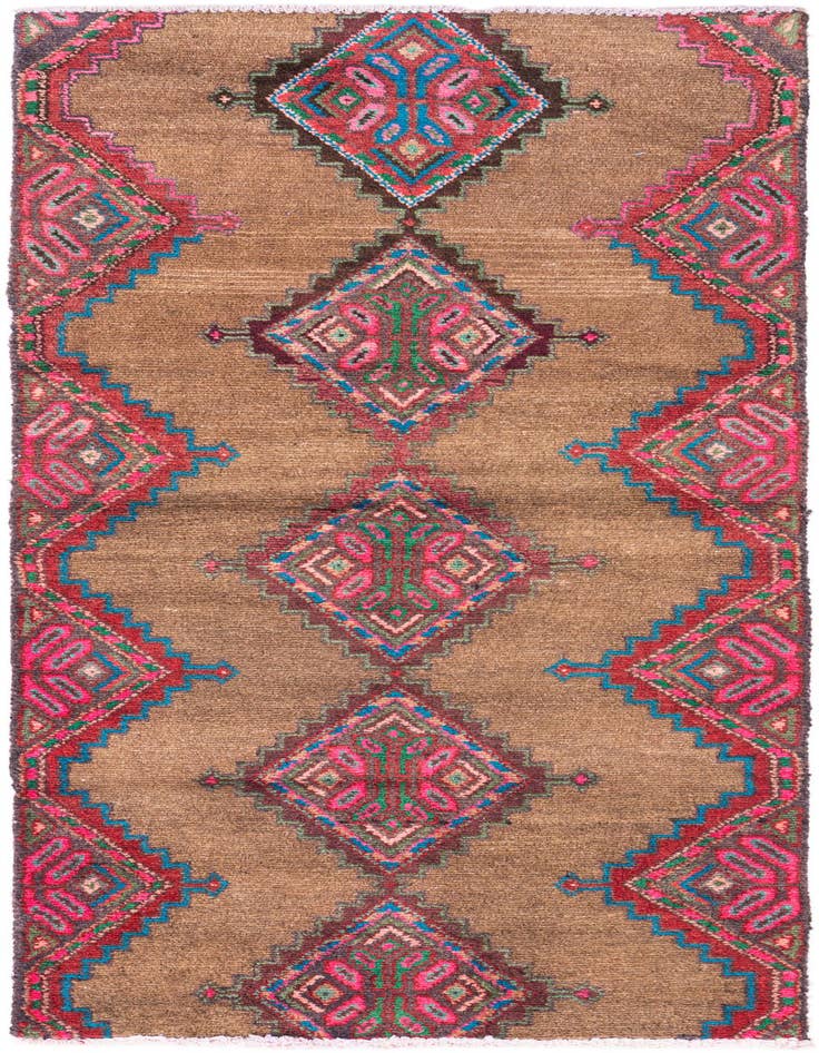 Detail image of 2' 3 x 5' 4 Hand Knotted Ultra Vintage Persian Wool Runner Rug