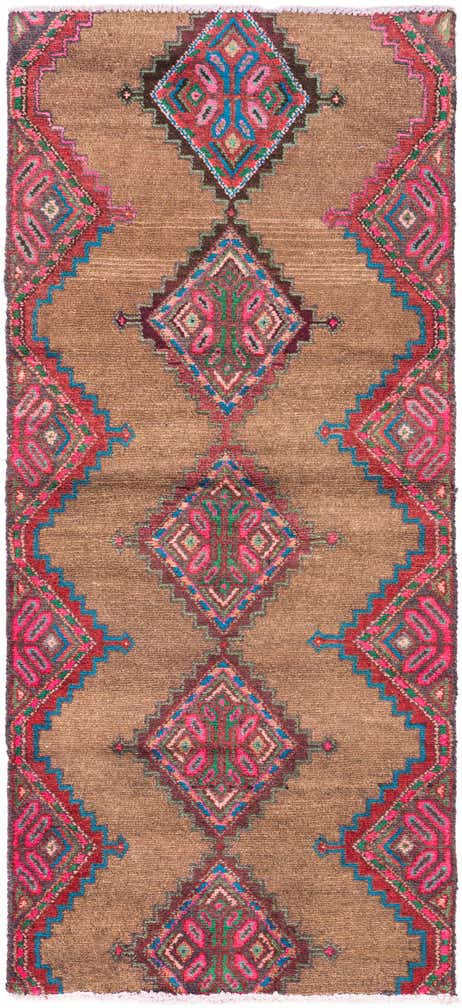 2' 3 x 5' 4 Hand Knotted Ultra Vintage Persian Wool Runner Rug
